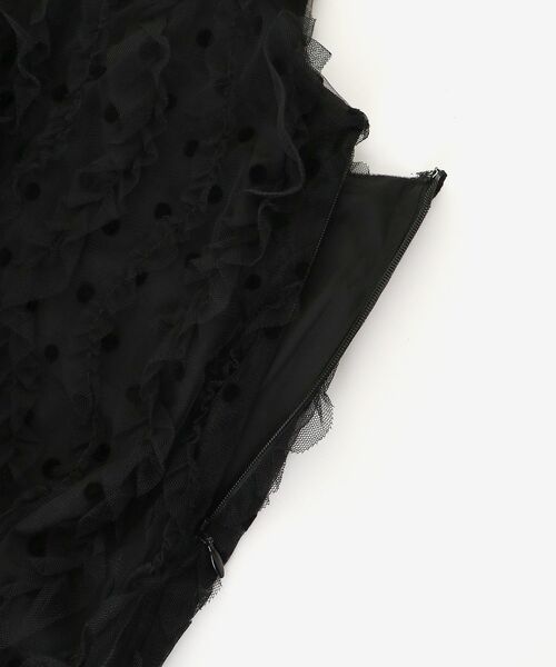 le.coeur blanc（ルクールブラン）の「TORRAZZO DONNAベロアドットチュールキャミワンピ（ワンピース・レディース・ブラック・38）」の10枚目の写真