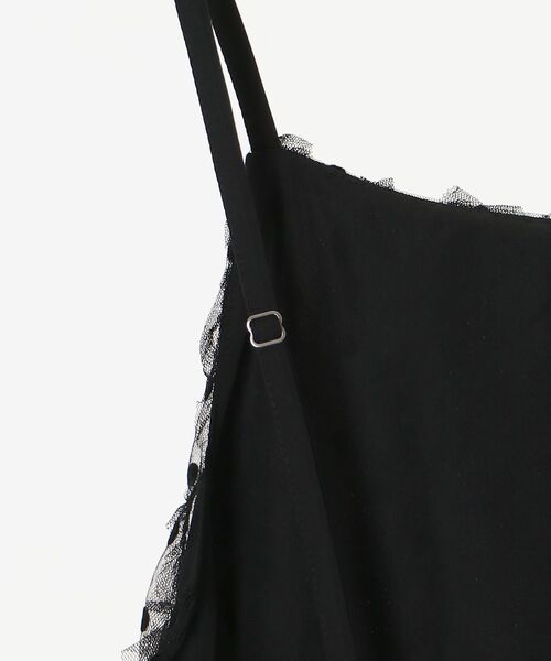 le.coeur blanc（ルクールブラン）の「TORRAZZO DONNAベロアドットチュールキャミワンピ（ワンピース・レディース・ブラック・38）」の11枚目の写真