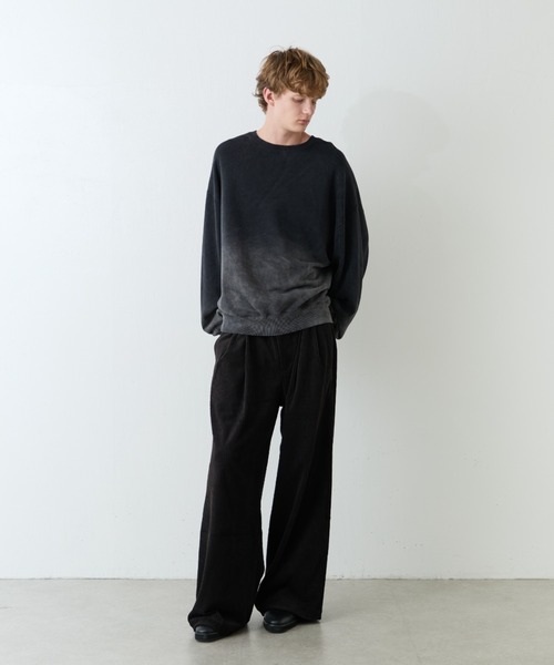 Lui's（ルイス）の「【Neucon/ニューコン】グラデーションブリーチオーバースウェットプルオーバー（スウェット・メンズ・ネイビー/ブラック・2/1）」の14枚目の写真