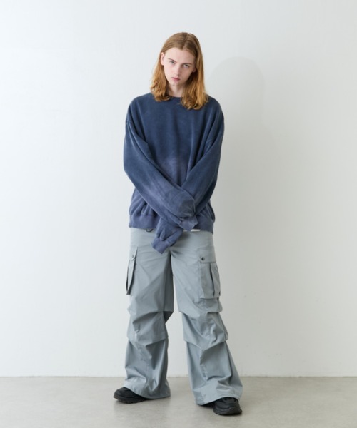 Lui's（ルイス）の「【Neucon/ニューコン】グラデーションブリーチオーバースウェットプルオーバー（スウェット・メンズ・ネイビー/ブラック・2/1）」の18枚目の写真