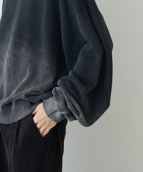 Lui's（ルイス）の「【Neucon/ニューコン】グラデーションブリーチオーバースウェットプルオーバー（スウェット・メンズ・ネイビー/ブラック・2/1）」の20枚目の写真