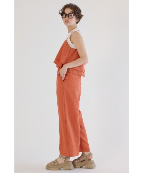 RODEO CROWNS WIDE BOWL（ロデオクラウンズワイドボウル）の「フリルサロペット（つなぎ/オールインワン・レディース・オレンジ/アイボリー/ブラック・FREE）」の7枚目の写真