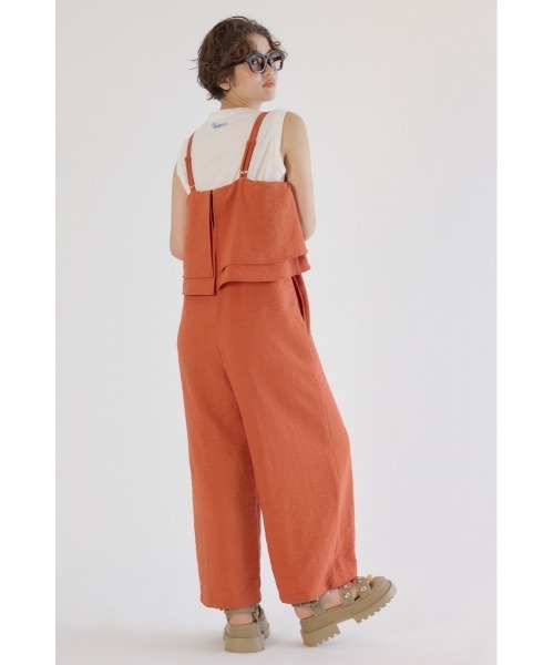 RODEO CROWNS WIDE BOWL（ロデオクラウンズワイドボウル）の「フリルサロペット（つなぎ/オールインワン・レディース・オレンジ/アイボリー/ブラック・FREE）」の8枚目の写真