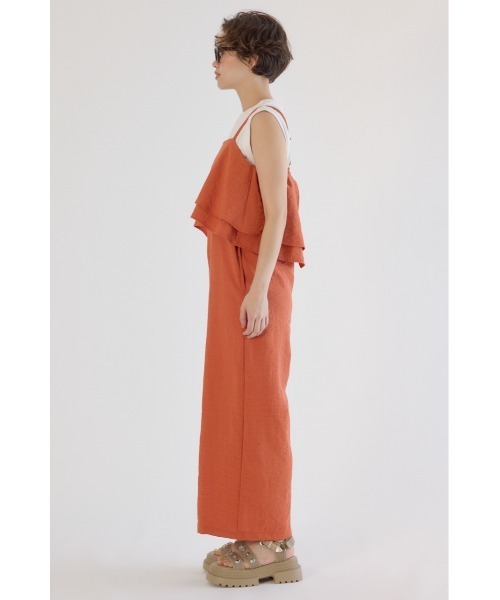 RODEO CROWNS WIDE BOWL（ロデオクラウンズワイドボウル）の「フリルサロペット（つなぎ/オールインワン・レディース・オレンジ/アイボリー/ブラック・FREE）」の11枚目の写真