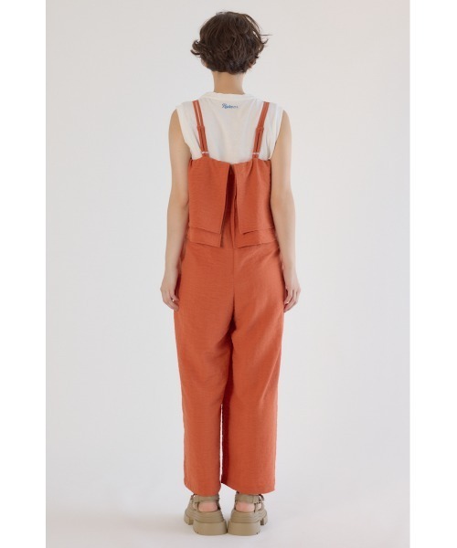 RODEO CROWNS WIDE BOWL（ロデオクラウンズワイドボウル）の「フリルサロペット（つなぎ/オールインワン・レディース・オレンジ/アイボリー/ブラック・FREE）」の12枚目の写真