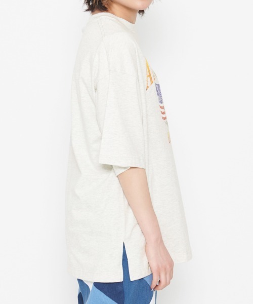 spiritoso(スピリトーゾ)の「【spiritoso】AMERICANプリント ピグメントTシャツ(Tシャツ/カットソー・レディース・ベビーピンク/カーキ/ライトグレー・FREE)」の5枚目の写真