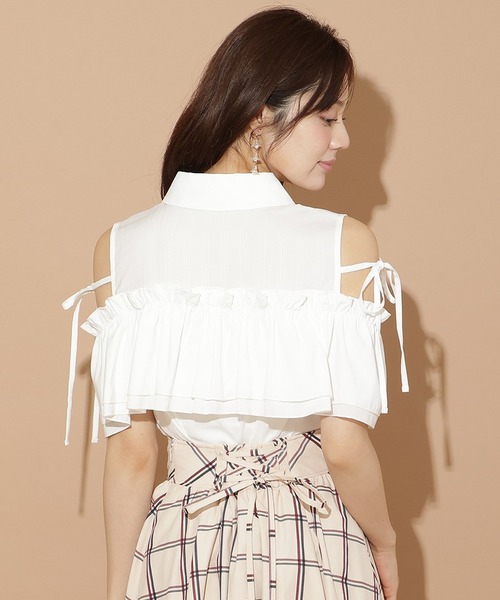 WILLSELECTION（ウィルセレクション）の「ナローリボンオフショルブラウス（シャツ/ブラウス・レディース・ブラック系その他/ホワイト系その他/ベージュ系その他/ブルー系その他・FREE）」の8枚目の写真