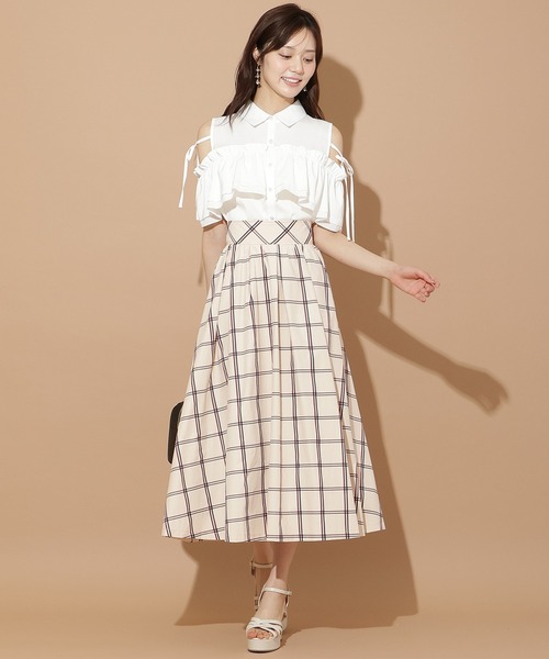 WILLSELECTION（ウィルセレクション）の「ナローリボンオフショルブラウス（シャツ/ブラウス・レディース・ブラック系その他/ホワイト系その他/ベージュ系その他/ブルー系その他・FREE）」の11枚目の写真