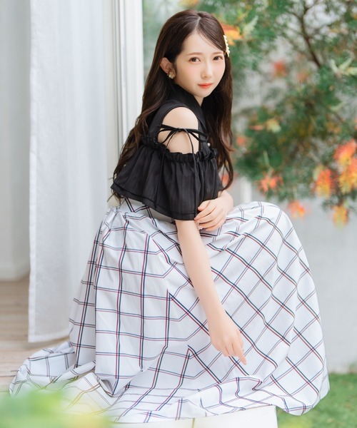 WILLSELECTION（ウィルセレクション）の「ナローリボンオフショルブラウス（シャツ/ブラウス・レディース・ブラック系その他/ホワイト系その他/ベージュ系その他/ブルー系その他・FREE）」の13枚目の写真