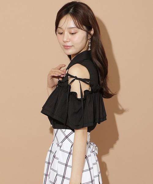 WILLSELECTION（ウィルセレクション）の「ナローリボンオフショルブラウス（シャツ/ブラウス・レディース・ブラック系その他/ホワイト系その他/ベージュ系その他/ブルー系その他・FREE）」の16枚目の写真