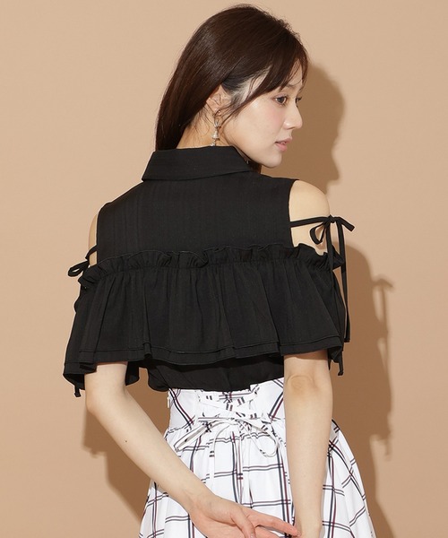 WILLSELECTION（ウィルセレクション）の「ナローリボンオフショルブラウス（シャツ/ブラウス・レディース・ブラック系その他/ホワイト系その他/ベージュ系その他/ブルー系その他・FREE）」の17枚目の写真
