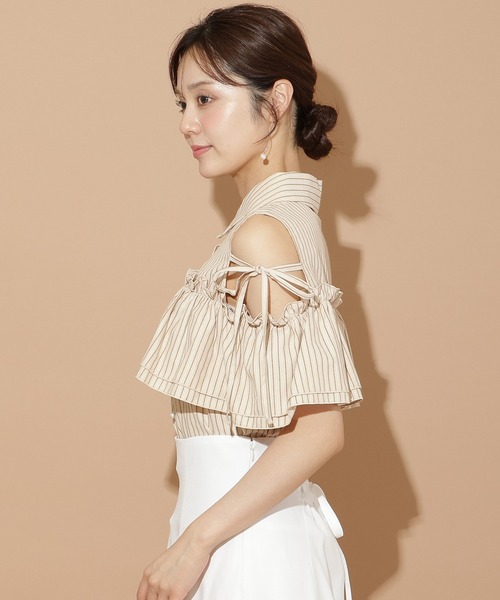 WILLSELECTION（ウィルセレクション）の「ナローリボンオフショルブラウス（シャツ/ブラウス・レディース・ブラック系その他/ホワイト系その他/ベージュ系その他/ブルー系その他・FREE）」の20枚目の写真