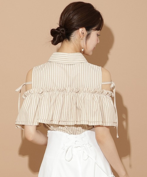 WILLSELECTION（ウィルセレクション）の「ナローリボンオフショルブラウス（シャツ/ブラウス・レディース・ブラック系その他/ホワイト系その他/ベージュ系その他/ブルー系その他・FREE）」の21枚目の写真