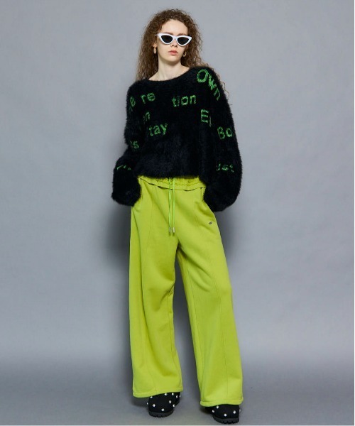 Shaggy Logo Knit Tops/シャギーロゴニット（ニット/セーター