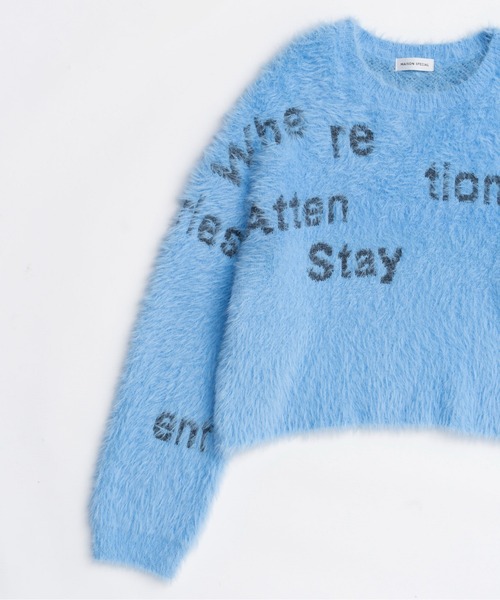 Shaggy Logo Knit Tops/シャギーロゴニット（ニット/セーター