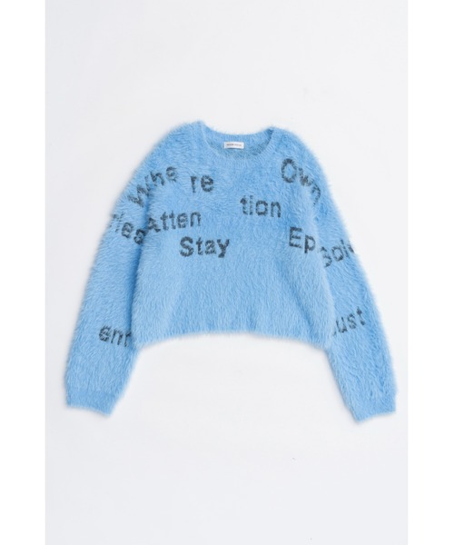MAISON SPECIAL(メゾンスペシャル)の「Shaggy Logo Knit Tops/シャギーロゴニット(ニット/セーター・レディース・ブルー/オレンジ/ブラック・FREE)」の13枚目の写真