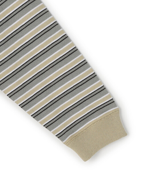 DANTON（ダントン）の「KIDS'  LONG SLEEVE SWEAT T-SHIRT STRIPE（Tシャツ/カットソー・キッズ・ブルー系その他5/ベージュ系その他・115/125/135/105）」の4枚目の写真