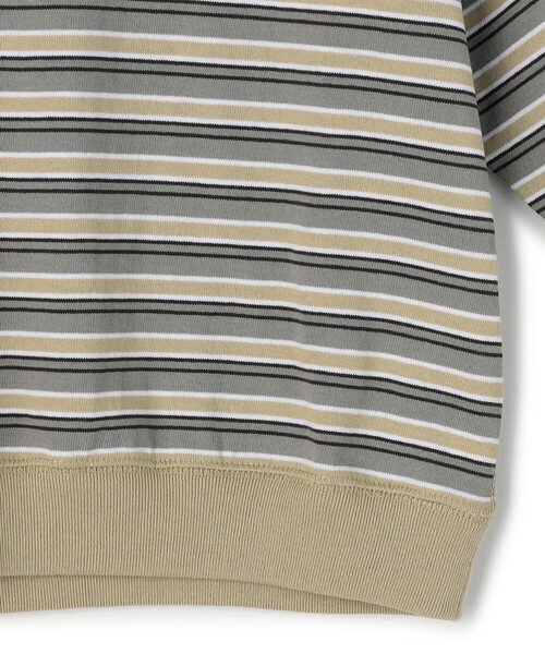DANTON（ダントン）の「KIDS'  LONG SLEEVE SWEAT T-SHIRT STRIPE（Tシャツ/カットソー・キッズ・ブルー系その他5/ベージュ系その他・115/125/135/105）」の5枚目の写真
