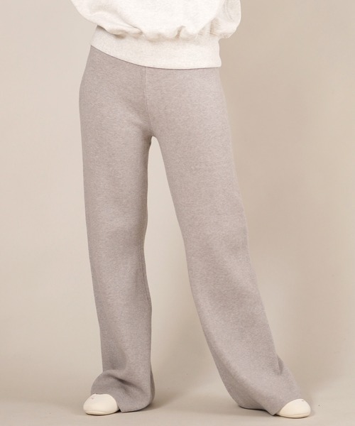 ムラサキスポーツ(ムラサキスポーツ)の「RIKKA FEMME/リッカファム リブニットパンツ ロングパンツ ロンパン RF25FW14(その他パンツ・レディース・ブラウン/ベージュ/グレー・FREE)」の5枚目の写真