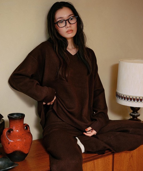 ムラサキスポーツ(ムラサキスポーツ)の「RIKKA FEMME/リッカファム リブニットパンツ ロングパンツ ロンパン RF25FW14(その他パンツ・レディース・ブラウン/ベージュ/グレー・FREE)」の11枚目の写真
