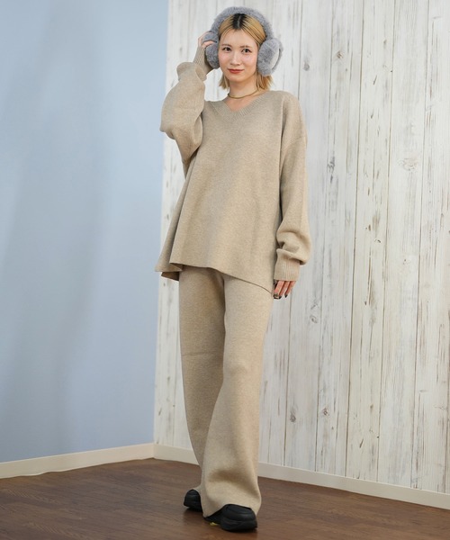 ムラサキスポーツ(ムラサキスポーツ)の「RIKKA FEMME/リッカファム リブニットパンツ ロングパンツ ロンパン RF25FW14(その他パンツ・レディース・ブラウン/ベージュ/グレー・FREE)」の21枚目の写真