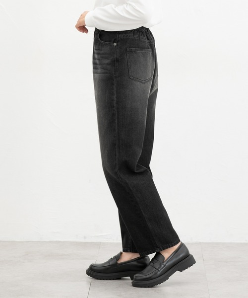 Honeys(ハニーズ)の「レギュラーストレート(股下70cm)(デニムパンツ・レディース・インディゴブルー/ブルー/ブラック・S/M/LL/L)」の18枚目の写真