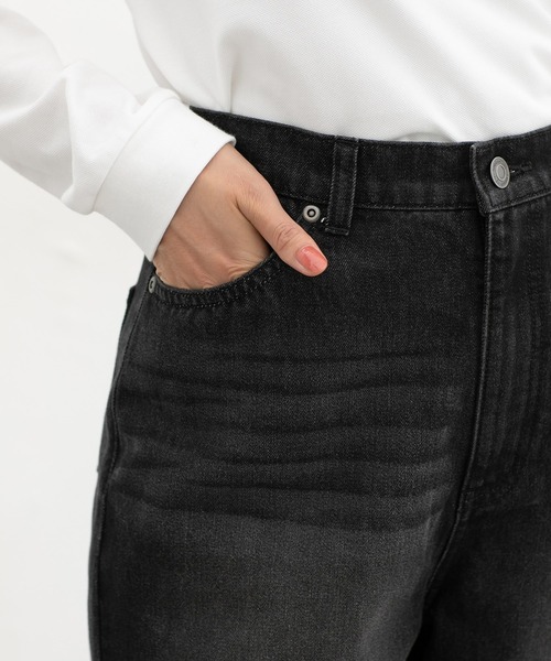 Honeys(ハニーズ)の「レギュラーストレート(股下70cm)(デニムパンツ・レディース・インディゴブルー/ブルー/ブラック・S/M/LL/L)」の22枚目の写真