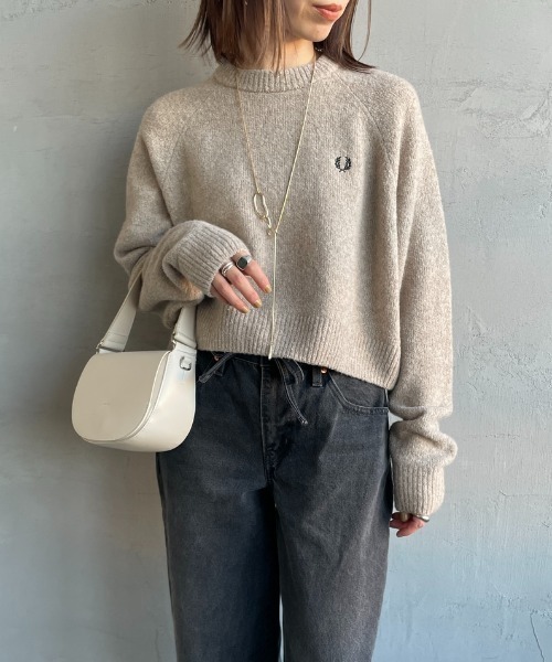 FRED PERRY 七分丈ニット　フレッドペリー FRED PERRY ニット セーター 「WEB先行予約」「FRED PERRY