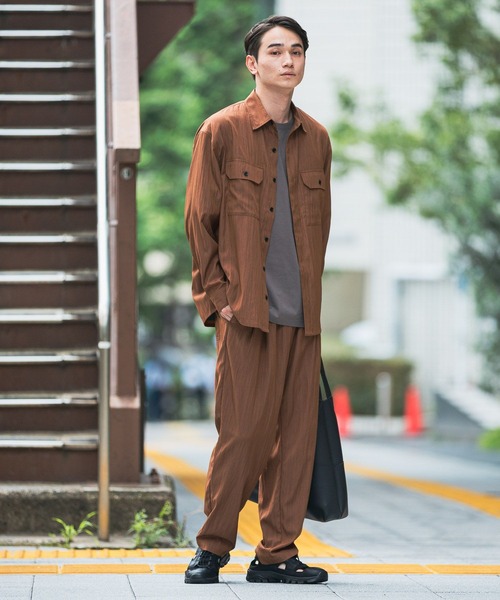 LAKOLE(ラコレ)の「【セットアップ可】冷感ワッシャーパンツ / 586870(その他パンツ・メンズ・ブラック/ブラウン/グレー・LARGE/MEDIUM)」の4枚目の写真