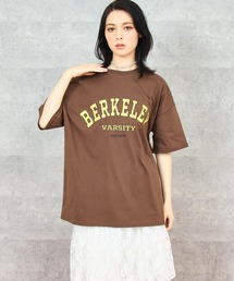 かすれ カレッジ プリント Tシャツ