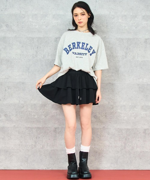 ANAP(アナップ)の「かすれ カレッジ プリント Tシャツ(Tシャツ/カットソー・レディース・ブラウン/ホワイト/ライトグレー・FREE)」の9枚目の写真
