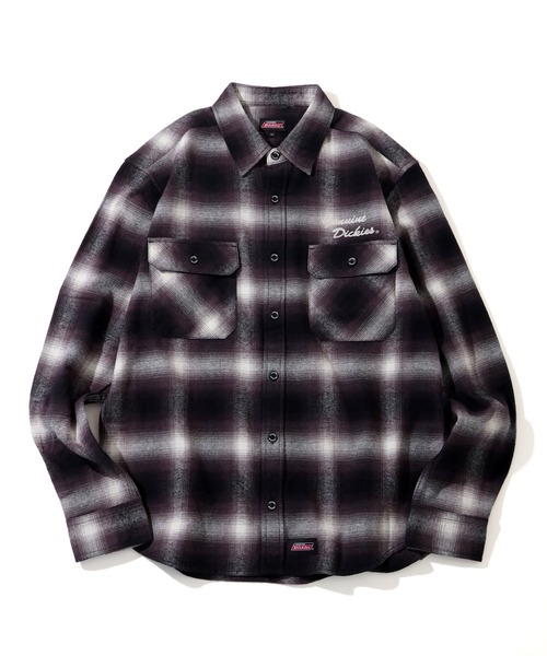 Dickies（ディッキーズ）の「【GENUINE DICKIES/ジェニュインディッキーズ】両面起毛 チェーン刺繍 ネルチェックシャツ（シャツ/ブラウス・メンズ・グリーン系その他/レッド系その他/オレンジ系その他/ブラック系その他・XL/M/L）」の9枚目の写真