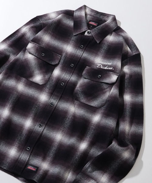 Dickies（ディッキーズ）の「【GENUINE DICKIES/ジェニュインディッキーズ】両面起毛 チェーン刺繍 ネルチェックシャツ（シャツ/ブラウス・メンズ・グリーン系その他/レッド系その他/オレンジ系その他/ブラック系その他・XL/M/L）」の14枚目の写真