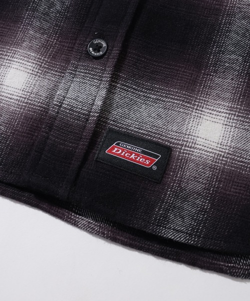 Dickies（ディッキーズ）の「【GENUINE DICKIES/ジェニュインディッキーズ】両面起毛 チェーン刺繍 ネルチェックシャツ（シャツ/ブラウス・メンズ・グリーン系その他/レッド系その他/オレンジ系その他/ブラック系その他・XL/M/L）」の7枚目の写真