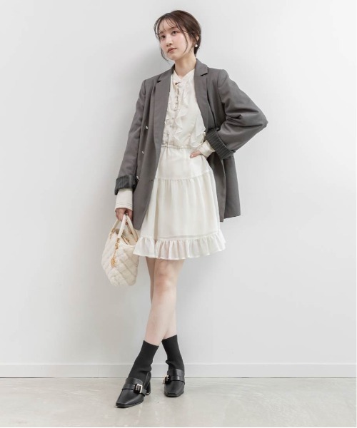 RANDA(ランダ)の「バックルベルトニットドッキングブーツ(ブーツ・レディース・ダークグレー/ダークブラウン/ブラック・S/M/L/LL)」の19枚目の写真