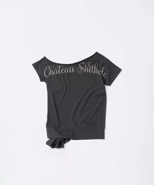 SCULPTOR(スカルプター)の「Chateau Shithole Tie Tee(Tシャツ/カットソー・レディース・チャコール/ホワイト/ピンク・X-SMALL/SMALL/MEDIUM/LARGE)」の8枚目の写真