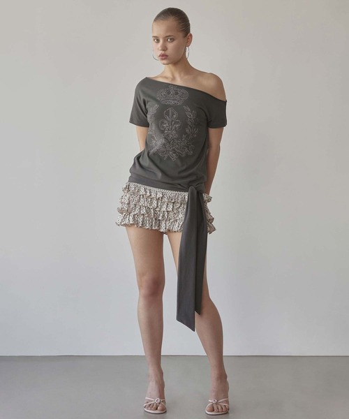 SCULPTOR(スカルプター)の「Chateau Shithole Tie Tee(Tシャツ/カットソー・レディース・チャコール/ホワイト/ピンク・X-SMALL/SMALL/MEDIUM/LARGE)」の10枚目の写真