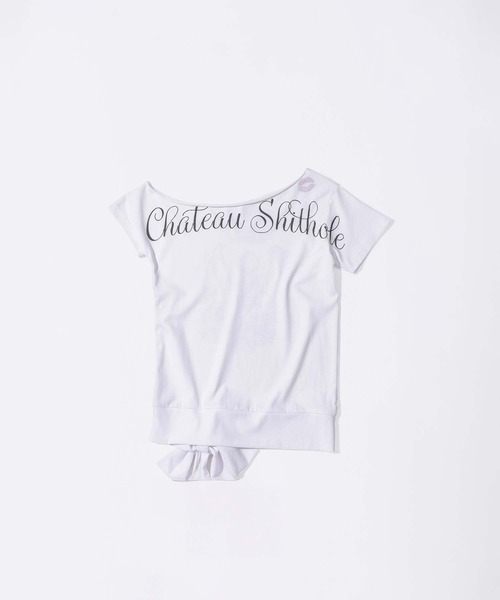 SCULPTOR(スカルプター)の「Chateau Shithole Tie Tee(Tシャツ/カットソー・レディース・チャコール/ホワイト/ピンク・X-SMALL/SMALL/MEDIUM/LARGE)」の14枚目の写真
