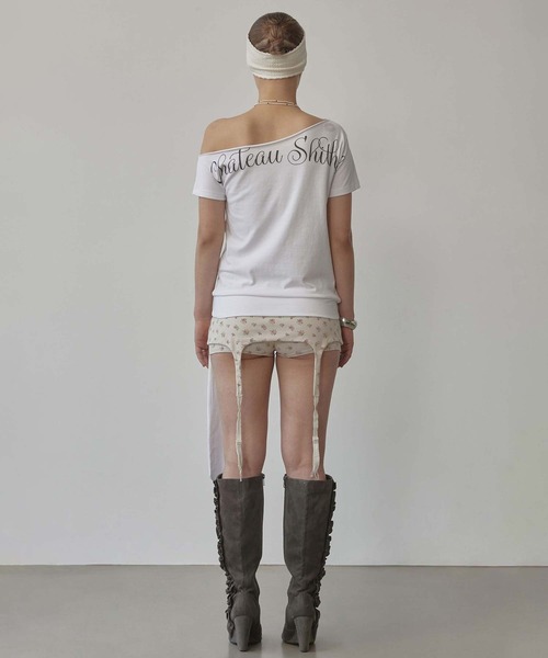 SCULPTOR(スカルプター)の「Chateau Shithole Tie Tee(Tシャツ/カットソー・レディース・チャコール/ホワイト/ピンク・X-SMALL/SMALL/MEDIUM/LARGE)」の16枚目の写真