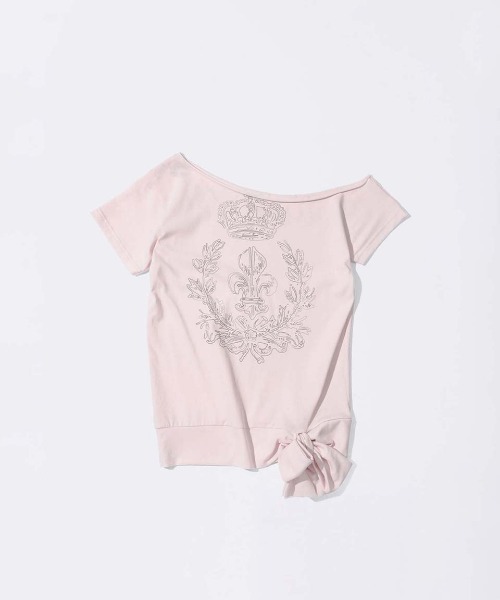 SCULPTOR(スカルプター)の「Chateau Shithole Tie Tee(Tシャツ/カットソー・レディース・チャコール/ホワイト/ピンク・X-SMALL/SMALL/MEDIUM/LARGE)」の4枚目の写真