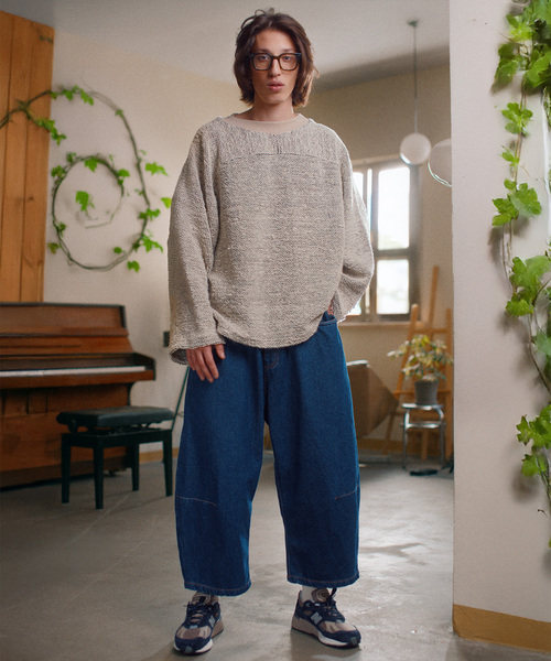 WISM（ウィズム）の「subtlebody / サトルボディ Inner Workwear Jeans（デニムパンツ・メンズ・ネイビー・MEDIUM/LARGE）」の3枚目の写真