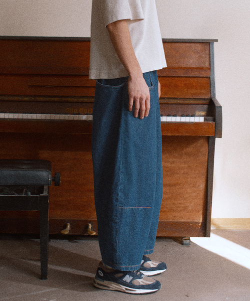 WISM（ウィズム）の「subtlebody / サトルボディ Inner Workwear Jeans（デニムパンツ・メンズ・ネイビー・MEDIUM/LARGE）」の5枚目の写真