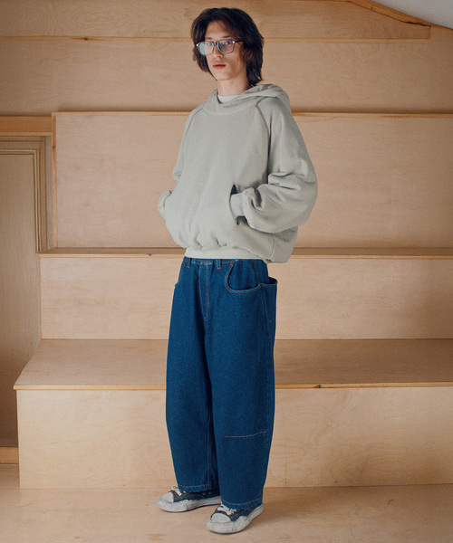 WISM（ウィズム）の「subtlebody / サトルボディ Inner Workwear Jeans（デニムパンツ・メンズ・ネイビー・MEDIUM/LARGE）」の6枚目の写真