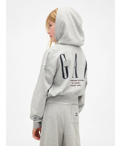 GAP（ギャップ）の「30th アニバーサリー フレンチテリー GAPロゴ ジップアップパーカー (キッズ)（パーカー・キッズ・レッド/ネイビー/アイボリー/グレー・120cm/130cm/140cm/150cm/160cm）」の19枚目の写真