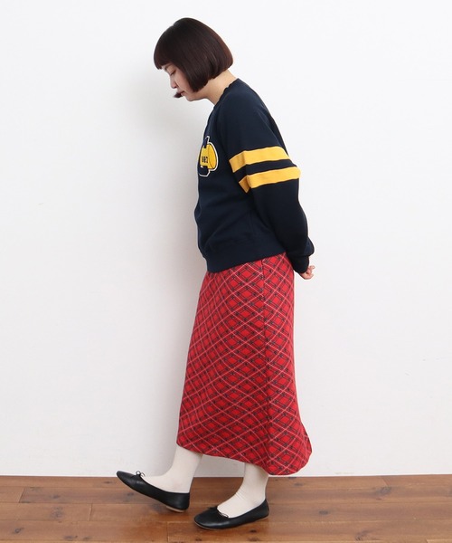 CHILD WOMAN（チャイルドウーマン）の「チェック柄キルトジャカード スカート（スカート・レディース・レッド・FREE）」の8枚目の写真