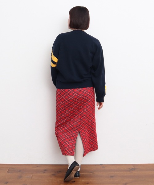 CHILD WOMAN（チャイルドウーマン）の「チェック柄キルトジャカード スカート（スカート・レディース・レッド・FREE）」の9枚目の写真