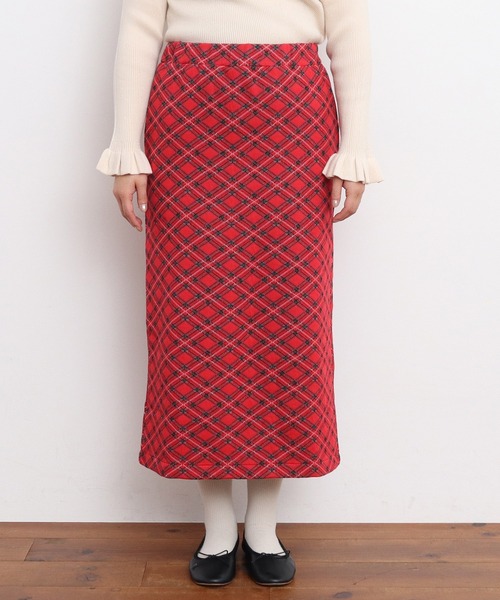 CHILD WOMAN（チャイルドウーマン）の「チェック柄キルトジャカード スカート（スカート・レディース・レッド・FREE）」の17枚目の写真