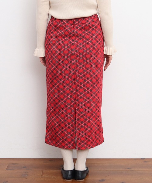 CHILD WOMAN（チャイルドウーマン）の「チェック柄キルトジャカード スカート（スカート・レディース・レッド・FREE）」の19枚目の写真
