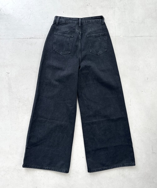 セール】ワイドバギーフレアデニムパンツ（デニムパンツ）｜Bamm（バム