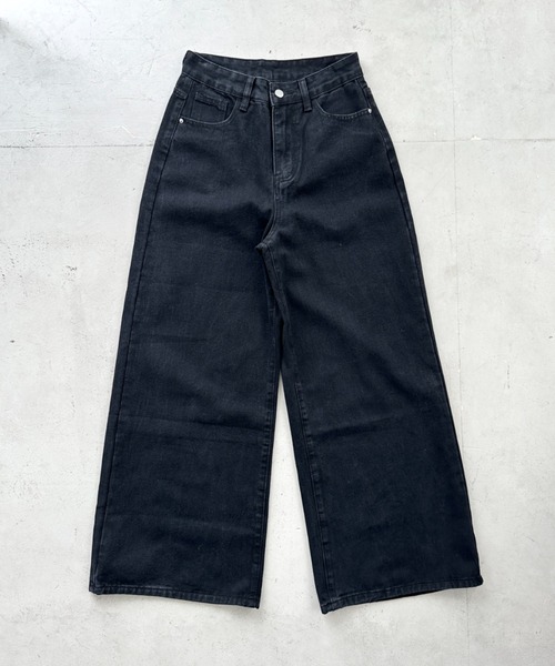 セール】ワイドバギーフレアデニムパンツ（デニムパンツ）｜Bamm（バム